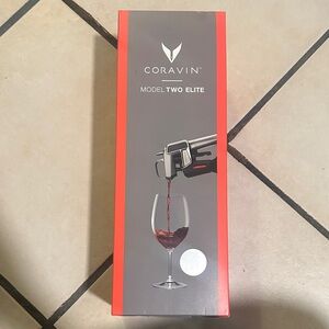 Coravin Model Two Elite Wine Preservation System - Silver and Red
